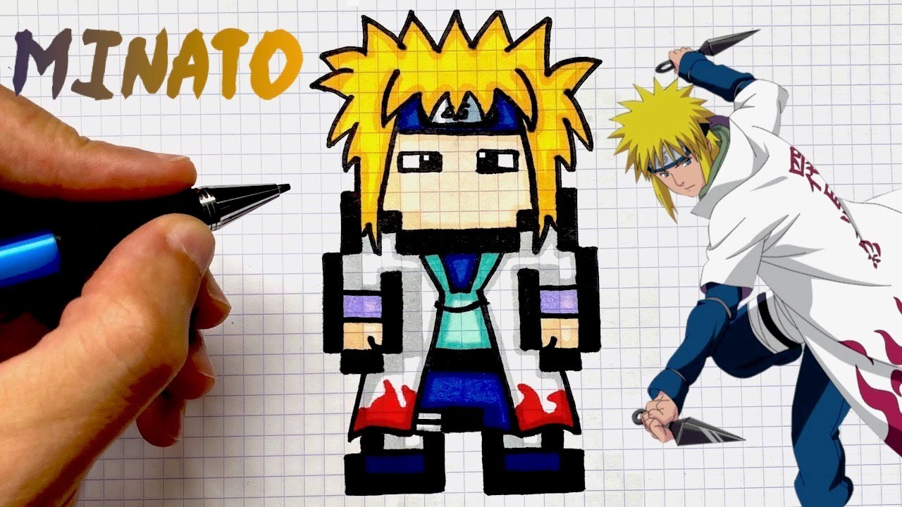 TUTO DESSIN MINATO PIXEL ART NARUTO