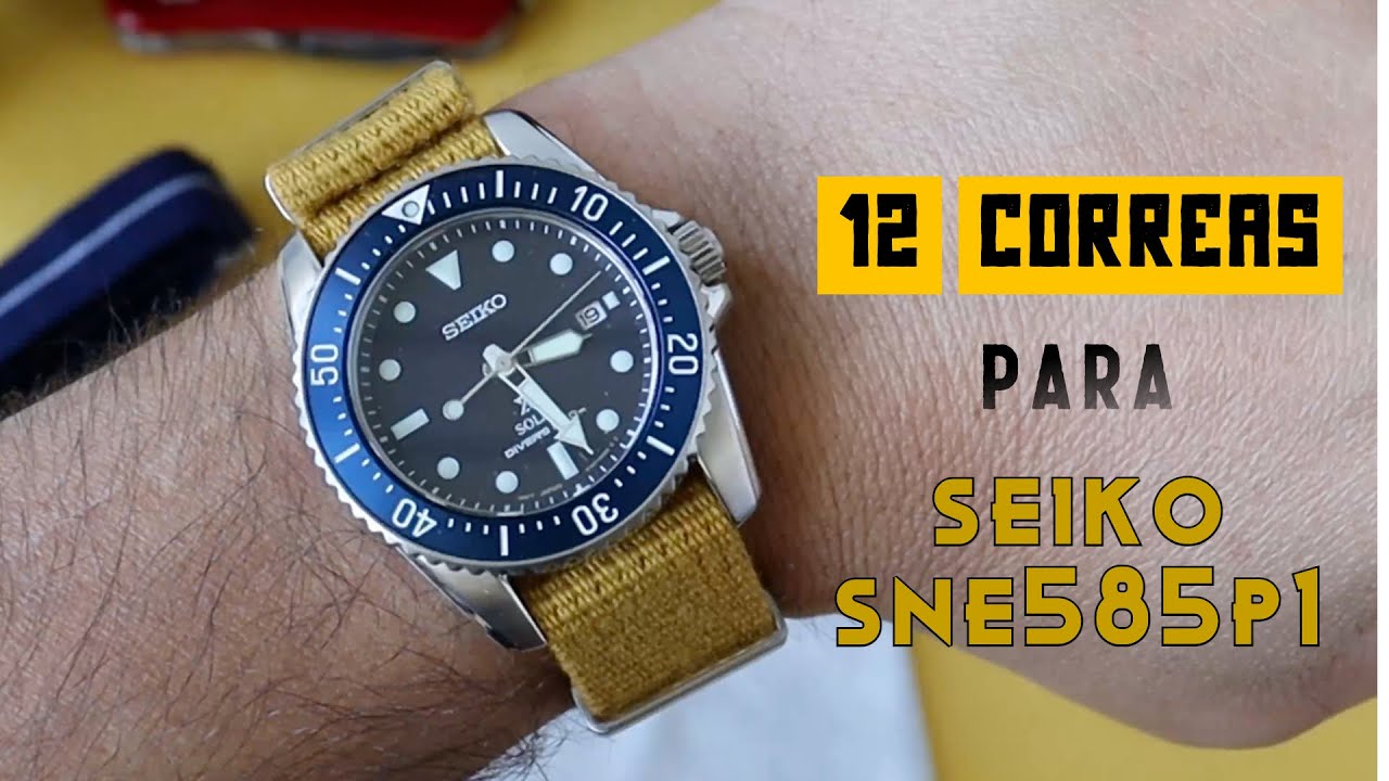 12 CORREAS para mi Seiko Solar SNE585P1 - Desde 2€ hasta 180€!
