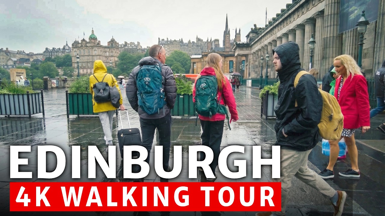 Rainy Walk in Edinburgh Scotland | July 2023
