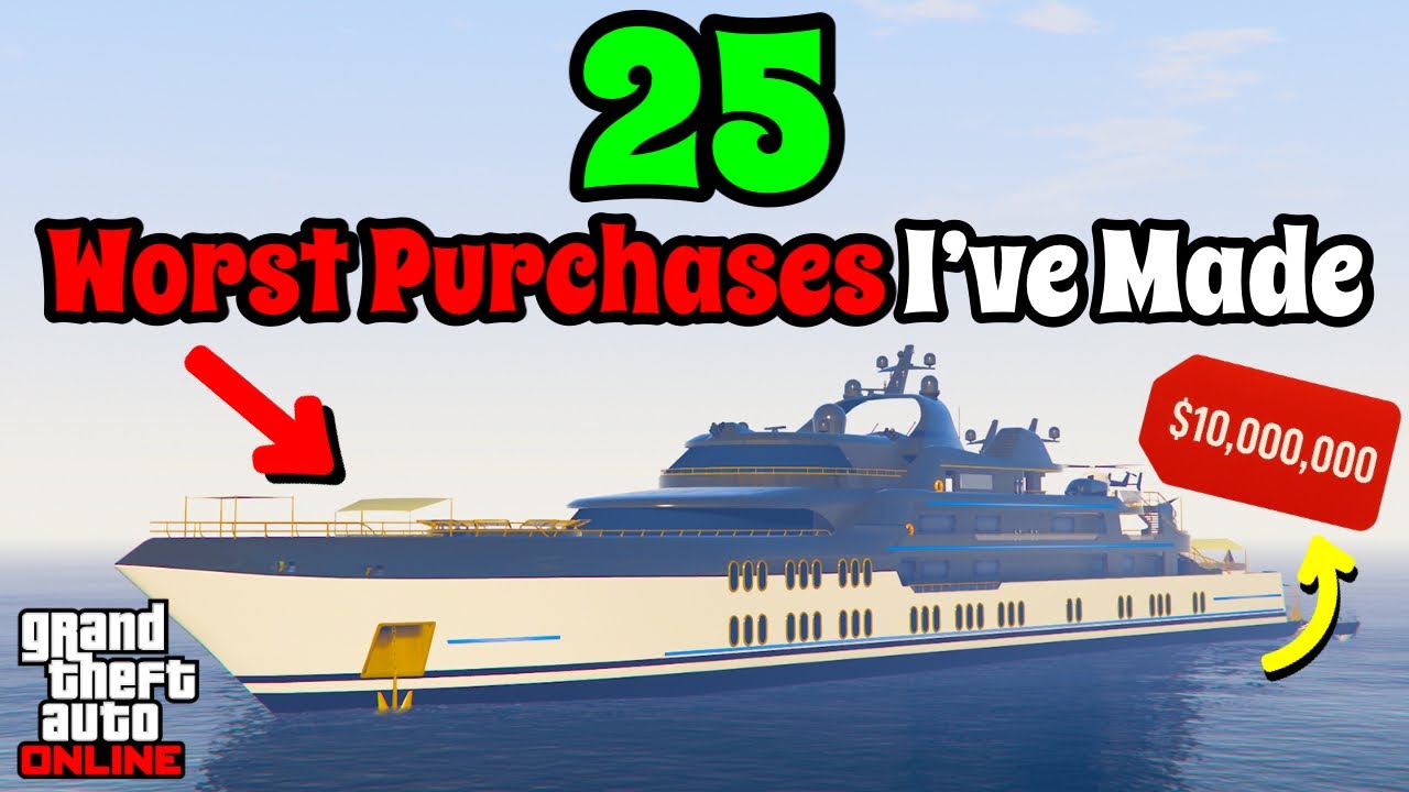 25 худших покупок, которые я совершил в GTA Online