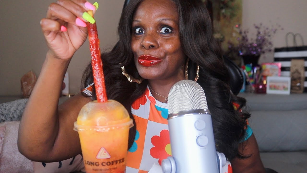 SPICY MANGO TAPIOCA ASMR EATING SOUNDS