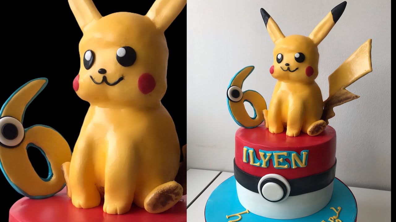 how to make a Pikachu CAKE STYLE COLLABOR.. Pokemon cake كعكة البيكاتشو  Pikachu cake 3D Pokemon c