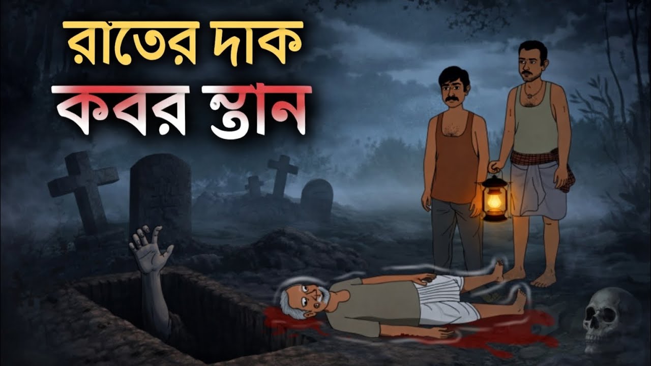 মধ্যরাতে কবরস্থানে যা ঘটলো… | রাতের ডাক | ভৌতিক কার্টুন Kobor Sthan Horror Story | Bangla Bhuter 