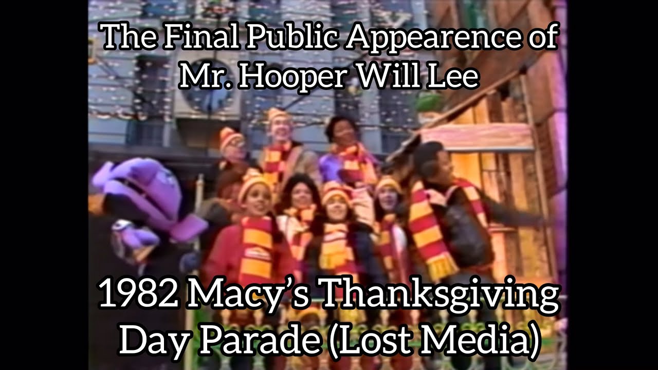 The Final Public Appearance of Mr. Hooper Will Lee 1982 Macy’s Thanksgiving Day Parade Sesame Street