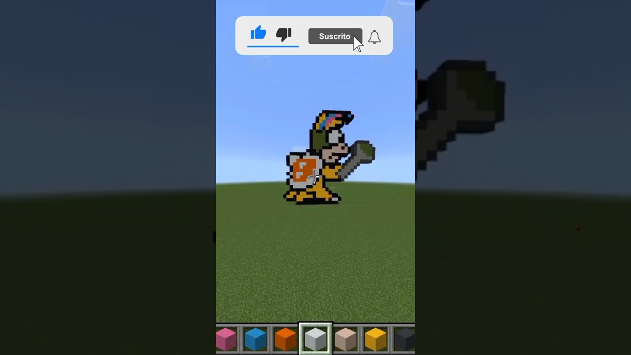 Lemmy koopa pixel art minecraft #shorts #minecraft