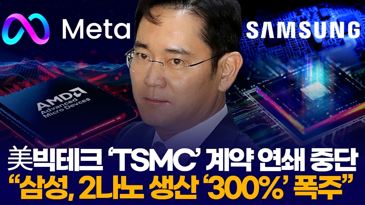 美빅테크 ‘TSMC’ 계약 연쇄 중단 “삼성, 2나노 생산 ‘300%’ 폭주”