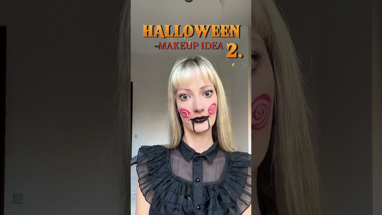 🎃EGYSZERŰ SMINK💄 #halloween #tiktok #shorts #fanniburjan