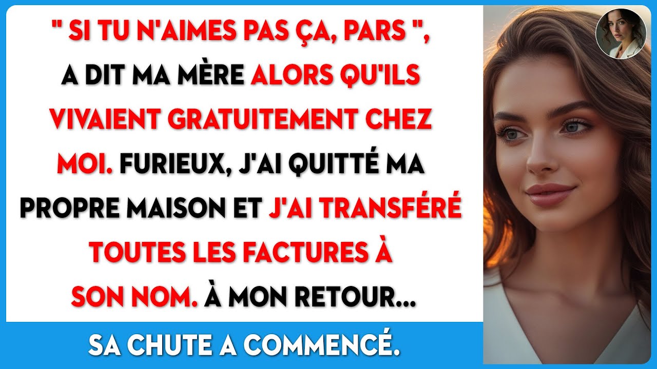 Ma famille a vécu gratuitement dans ma maison puis m'a demandé de partir.
