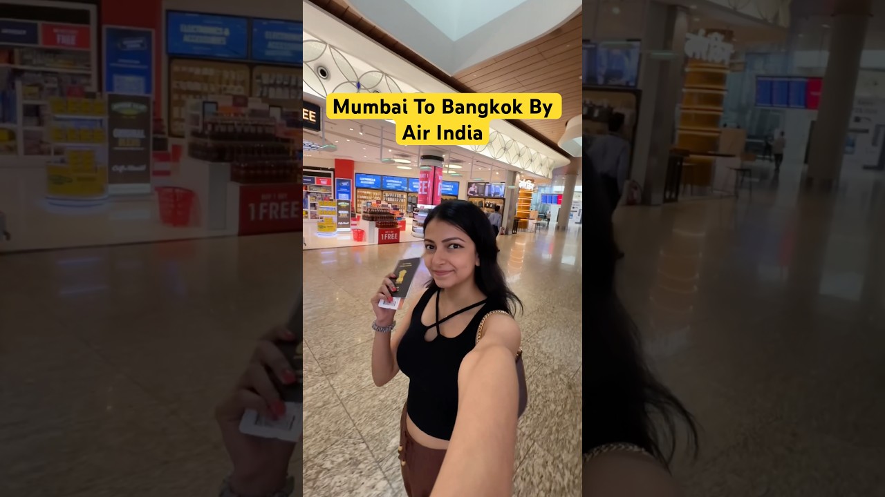 What I Ate On Flight || Mumbai To Bangkok by Air India #shorts