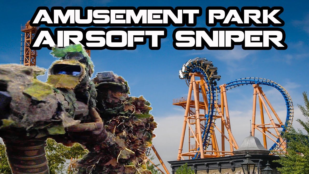 Airsoft Sniping in an Amusement Park - Silverback SRS Covert, Tokyo Marui MK23 Sniper