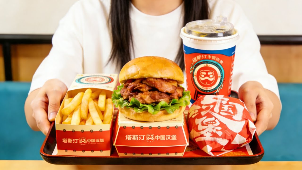 Lunch for Chinese Office Workers - Chinese Burger
