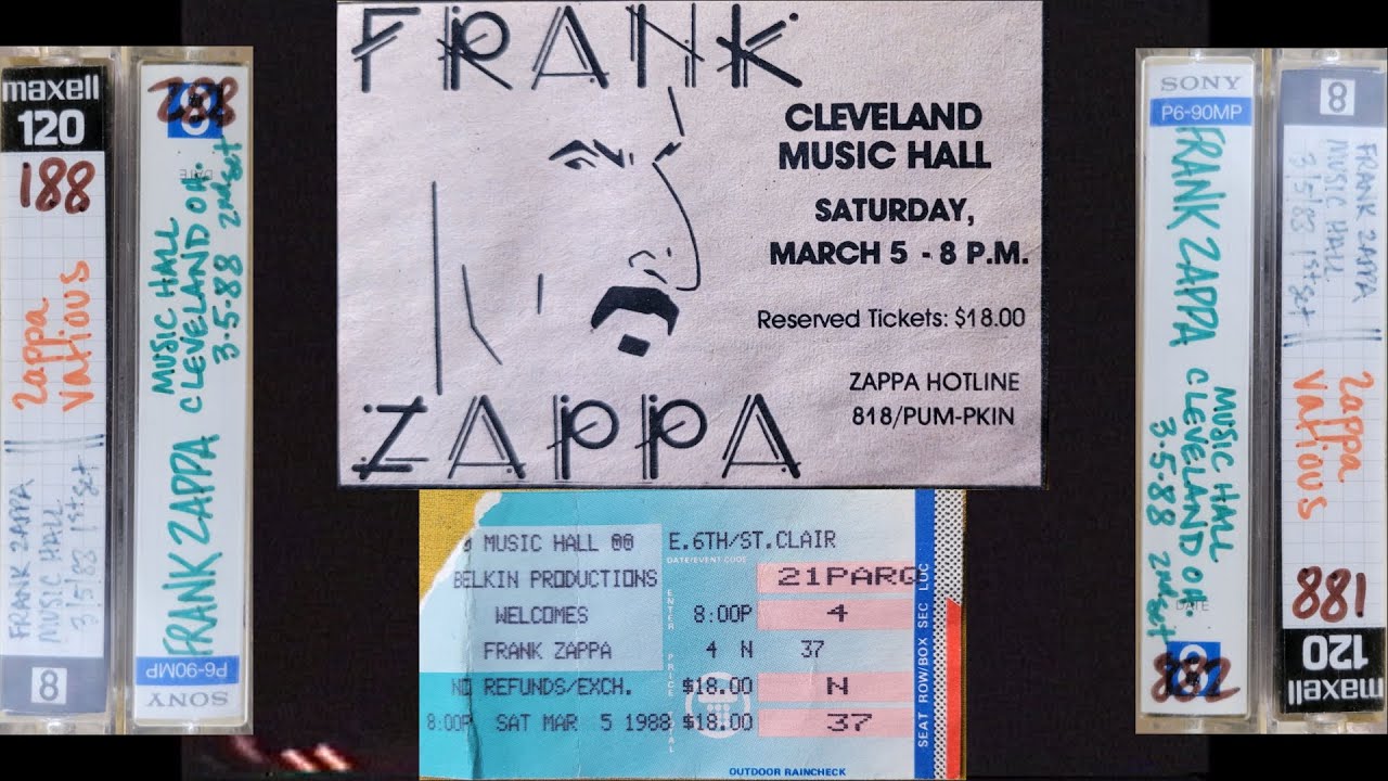 Frank Zappa - 1st set - Music Hall Cleveland OH 3/5/88 handheld from Video8 master tape