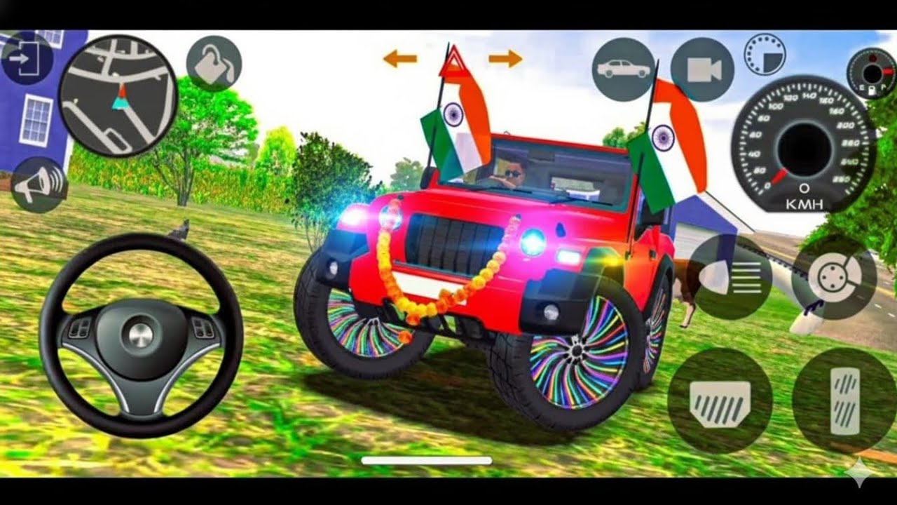 Top high graphics car games for pc🎮 modified mahindra Thar 😈 games : indian Red ♥️ Thar 💀#automobile