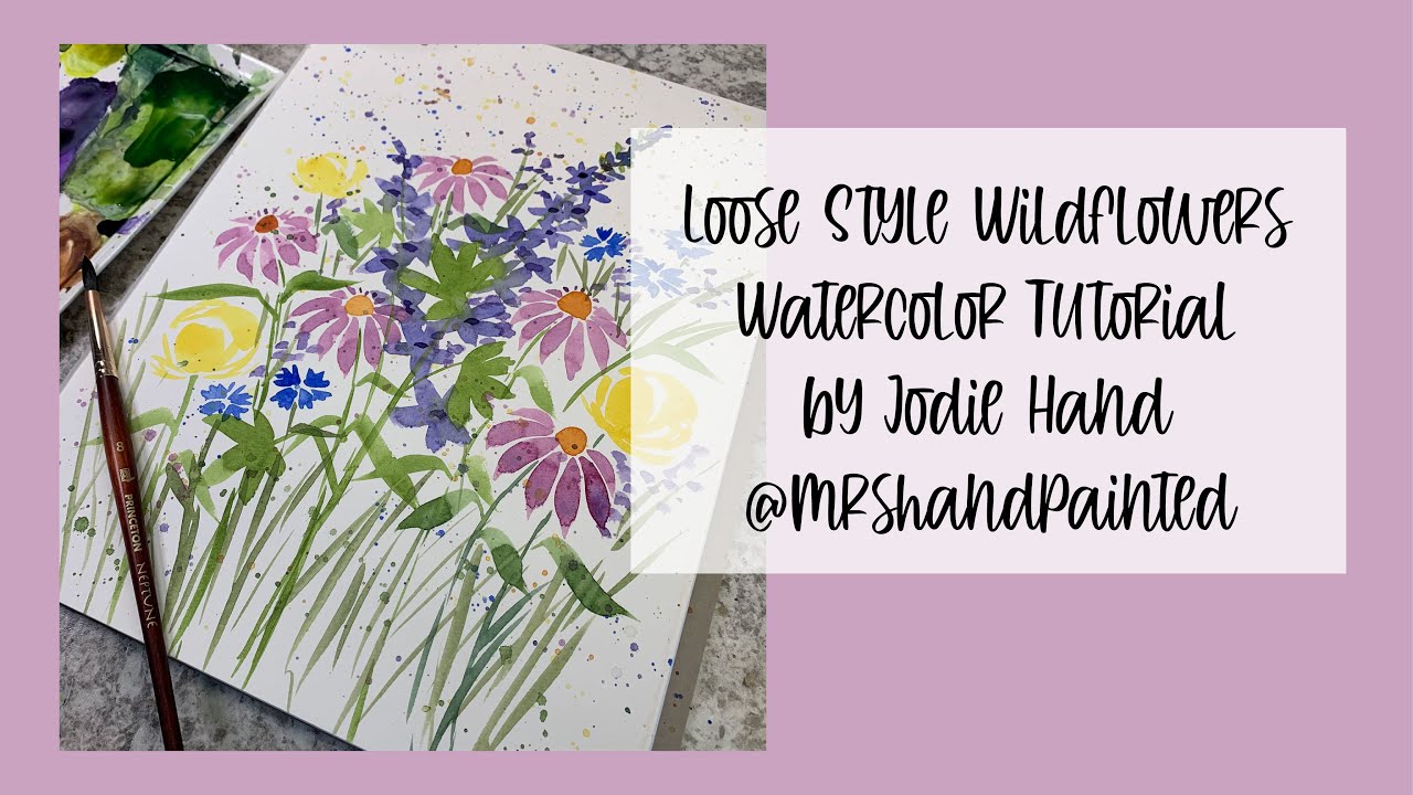 Loose Style Wildflowers Watercolor Tutorial