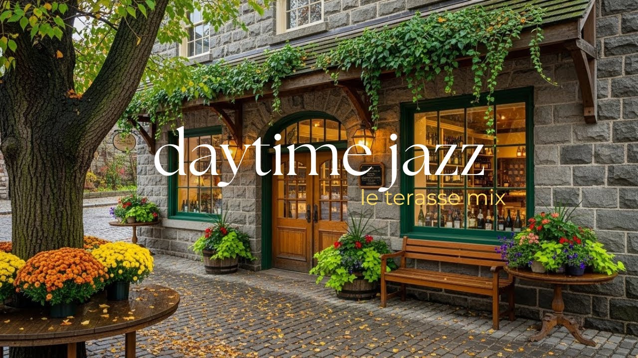 COZY OUTDOOR CAFE JAZZ | SLOW COFFEE STREET VIBES ☕🚶 | BACKGROUND