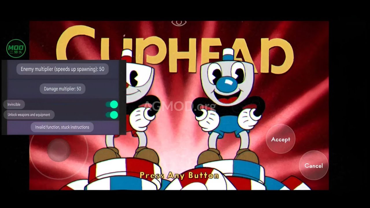 Cuphead v1.60 (Mod Menu) Android Gameplay offline 