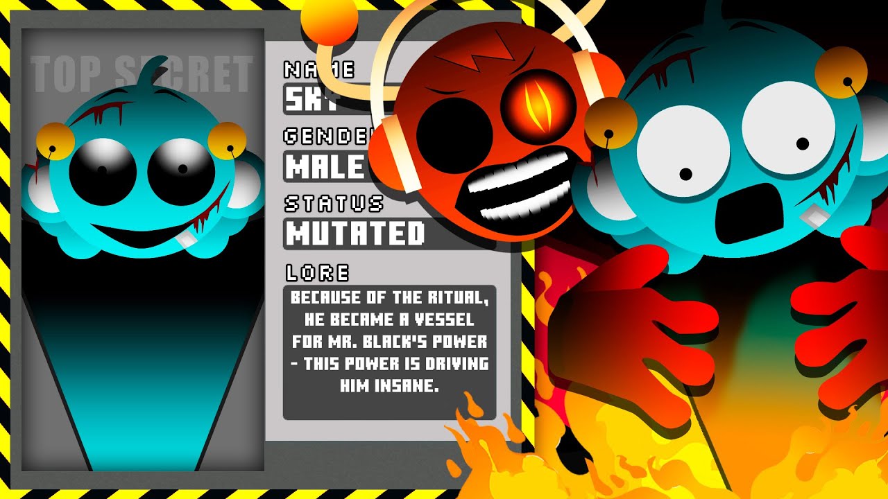 Sprunki - DOUBLE DATE BUT SKY MASSACRE MASS | All Description | LORE | NEW MOD