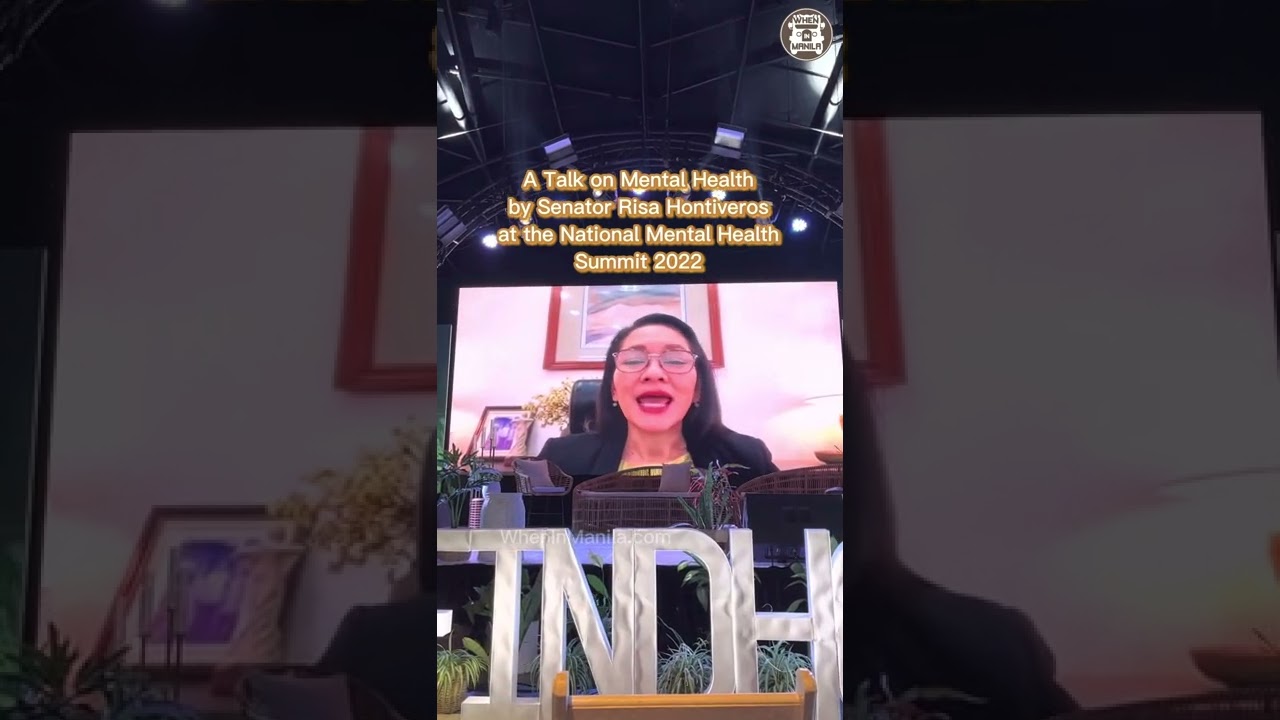 Senator Risa Hontiveros‘ talk on mental health at the 