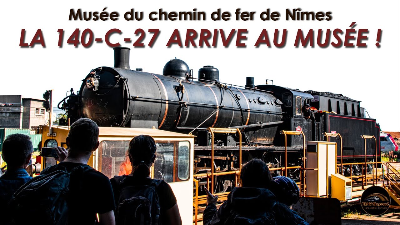 LOCOMOTIVE 140-C-38 AU DÉPÔT SNCF DE NÎMES (Musée du Chemin de Fer)