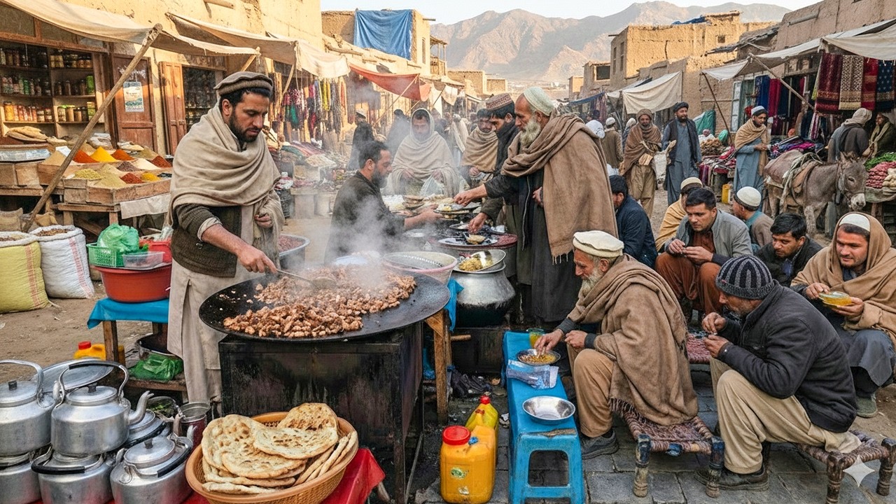 Breakfast in Afghanistan | Traditional Afghan morning street food | Liver fry | Kabuli Pulao recipe