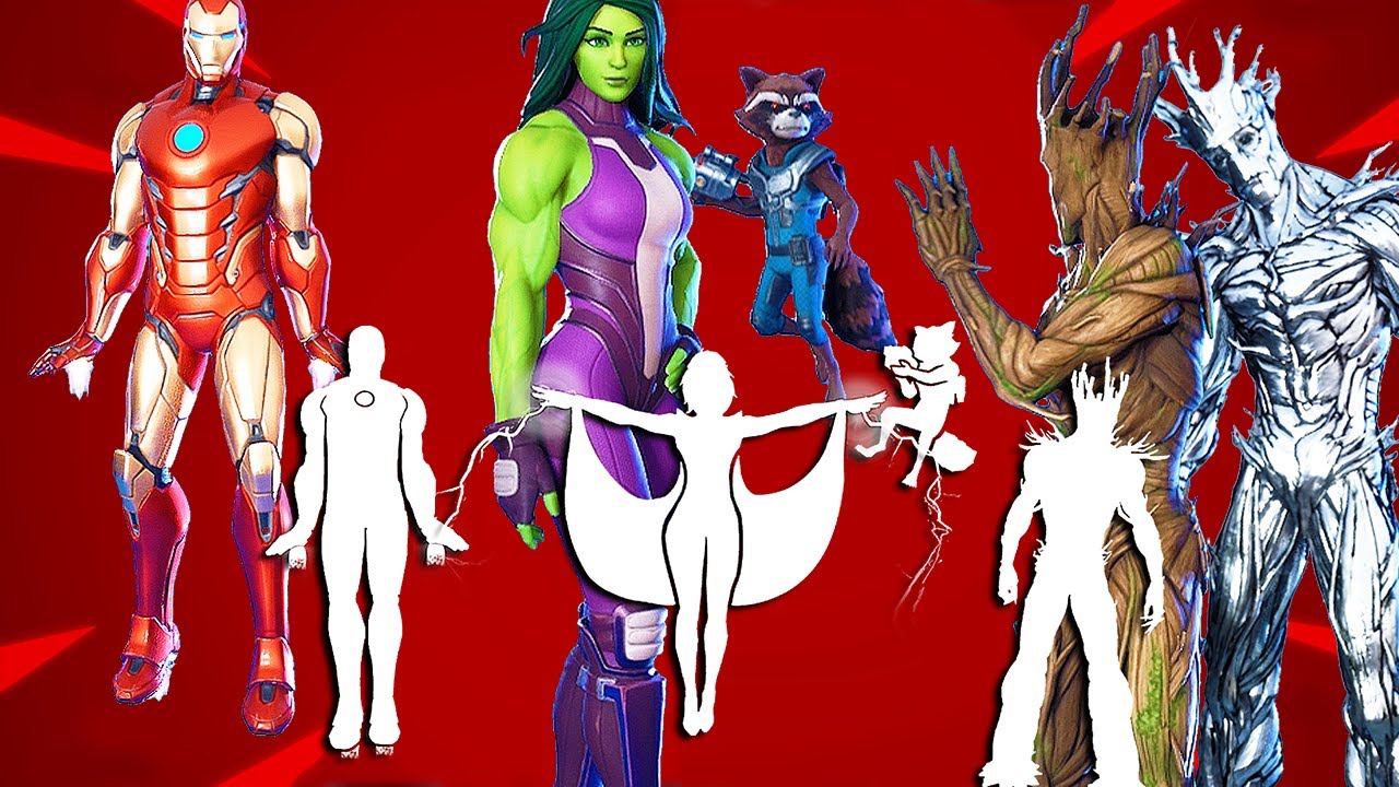 All Superhero Built-In Emotes in Fortnite Battle Royale!..