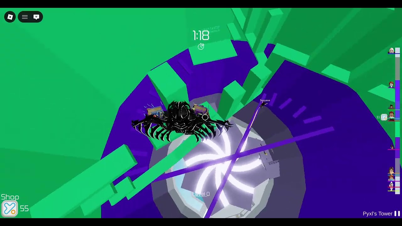 playing tower of hell and the insane slap tower I think it was the name