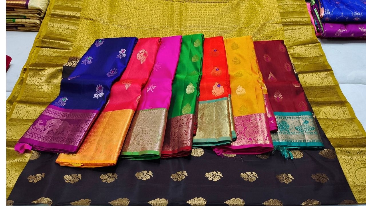 Pure Handloom Kanchi Pattu Sarees -- పెళ్లి ఆఫర్💥Single Delivery - Mairah Textiles