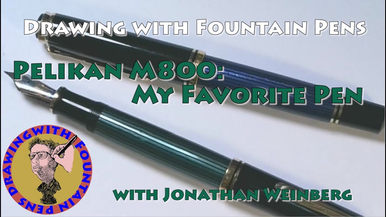 Pelikan M800: Моя любимая перьевая ручка. Обзор двух ручек Pelikan M800 и рисунок цинний.