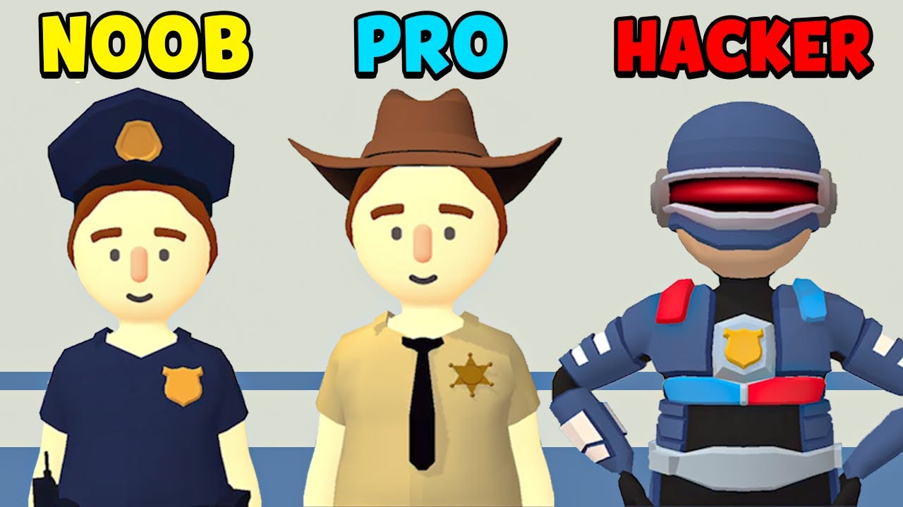 NOOB vs PRO vs HACKER - Let's Be Cops 3D