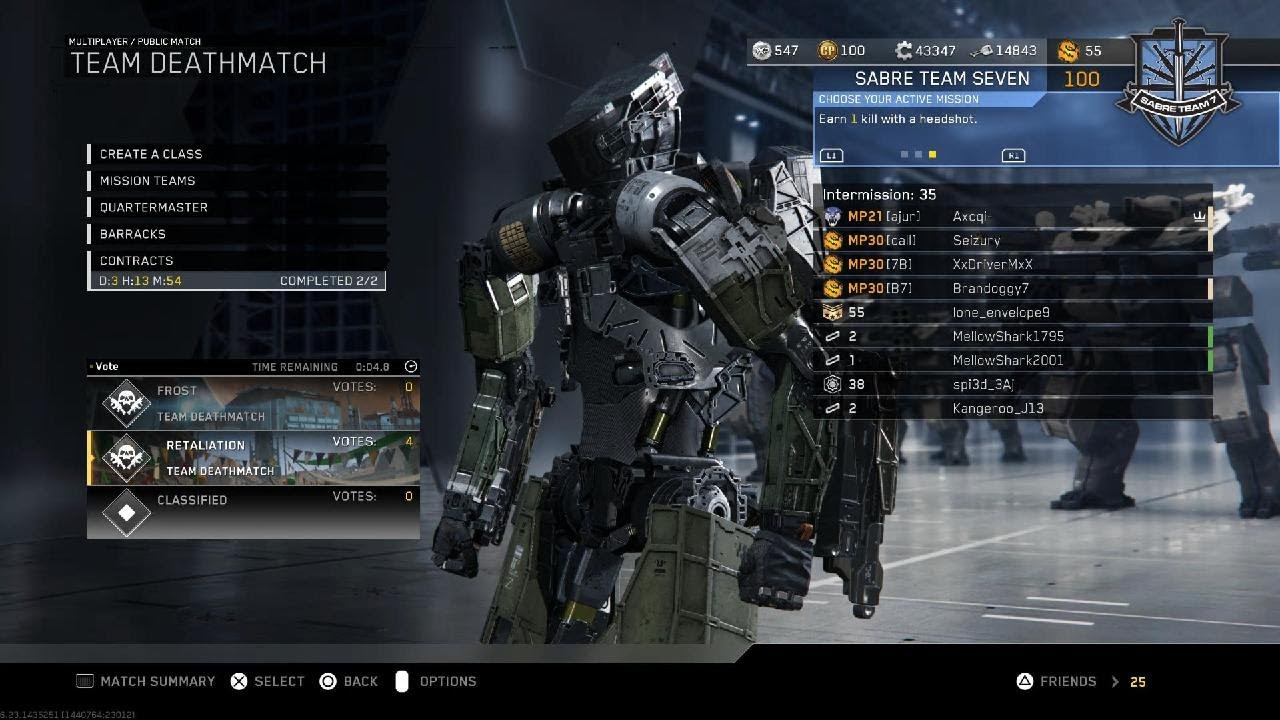Call of Duty: Infinite Warfare Bot Lobby