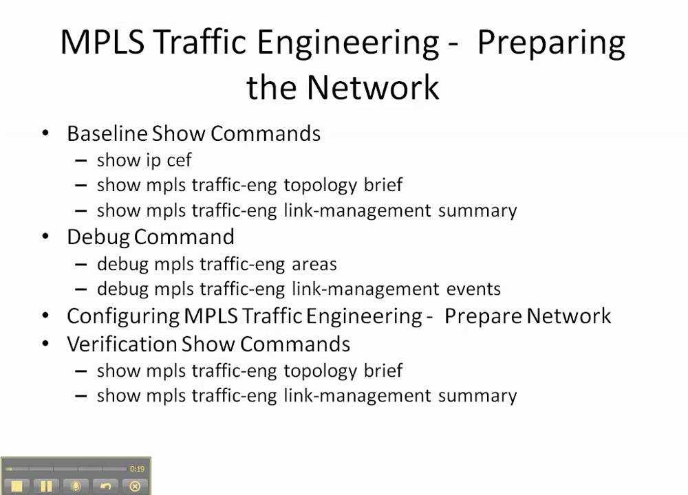 MPLS Video Cheat Sheet: MPLS Traffic Engineering - Preparing the Network