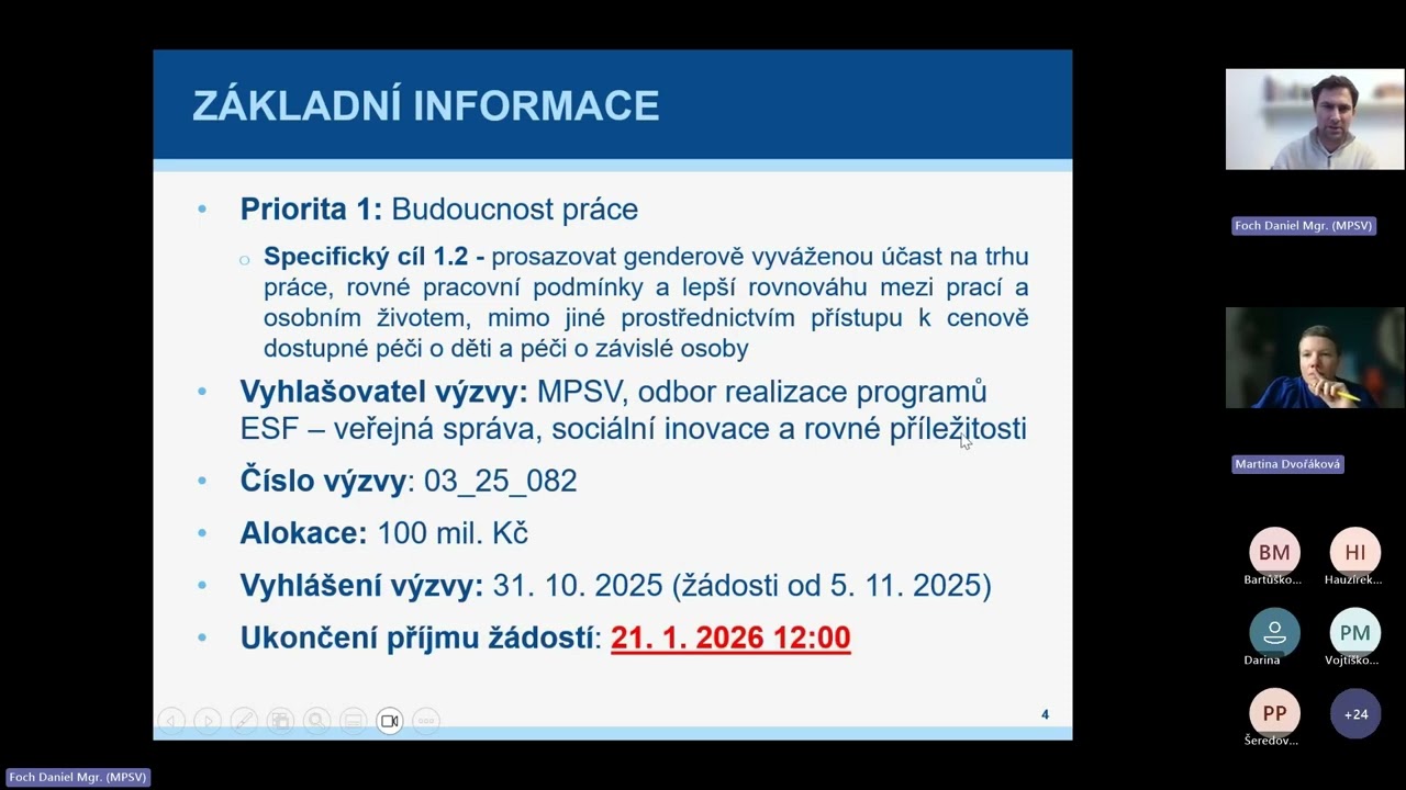 Záznam ze semináře výzvy č. 82