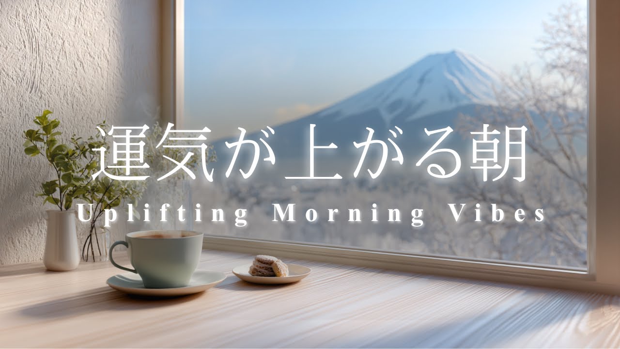 【カフェBGM】見てるだけで運気が上がる✨富士山を眺める特等席で聴く、奇跡の朝ジャズ Good Luck Jazz with Mt. Fuji View Uplifting Morning Vibes