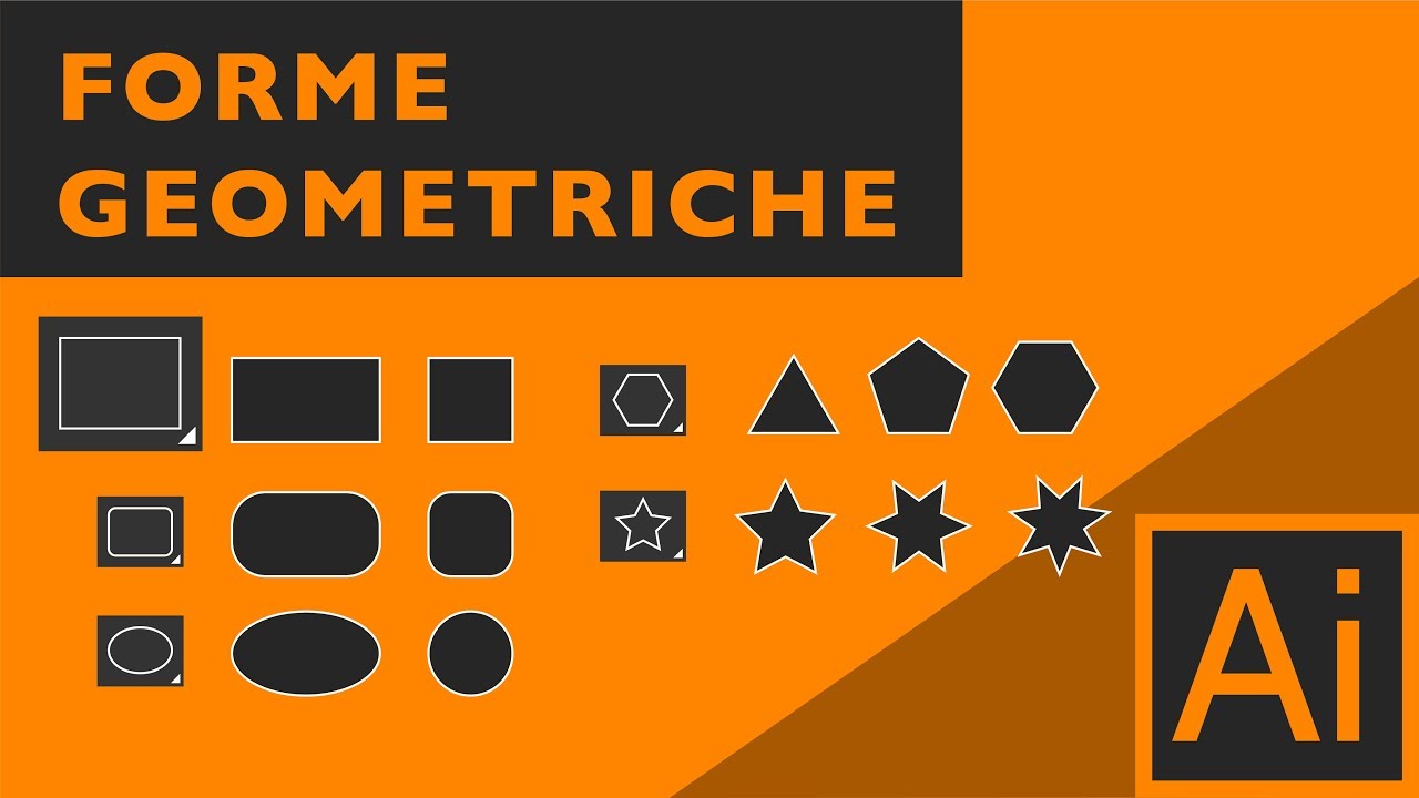 Creare forme geometriche in Adobe Illustrator CC - [Rettangoli, Ellissi, poligoni e stelle]-L03-Pt1