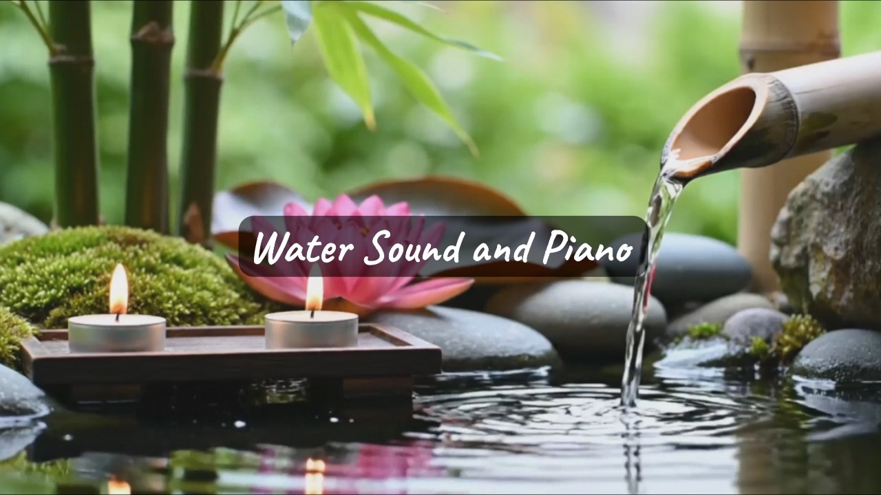 Fall Asleep Fast Tonight 💤 Calm Piano & Flowing Water for Relaxing
