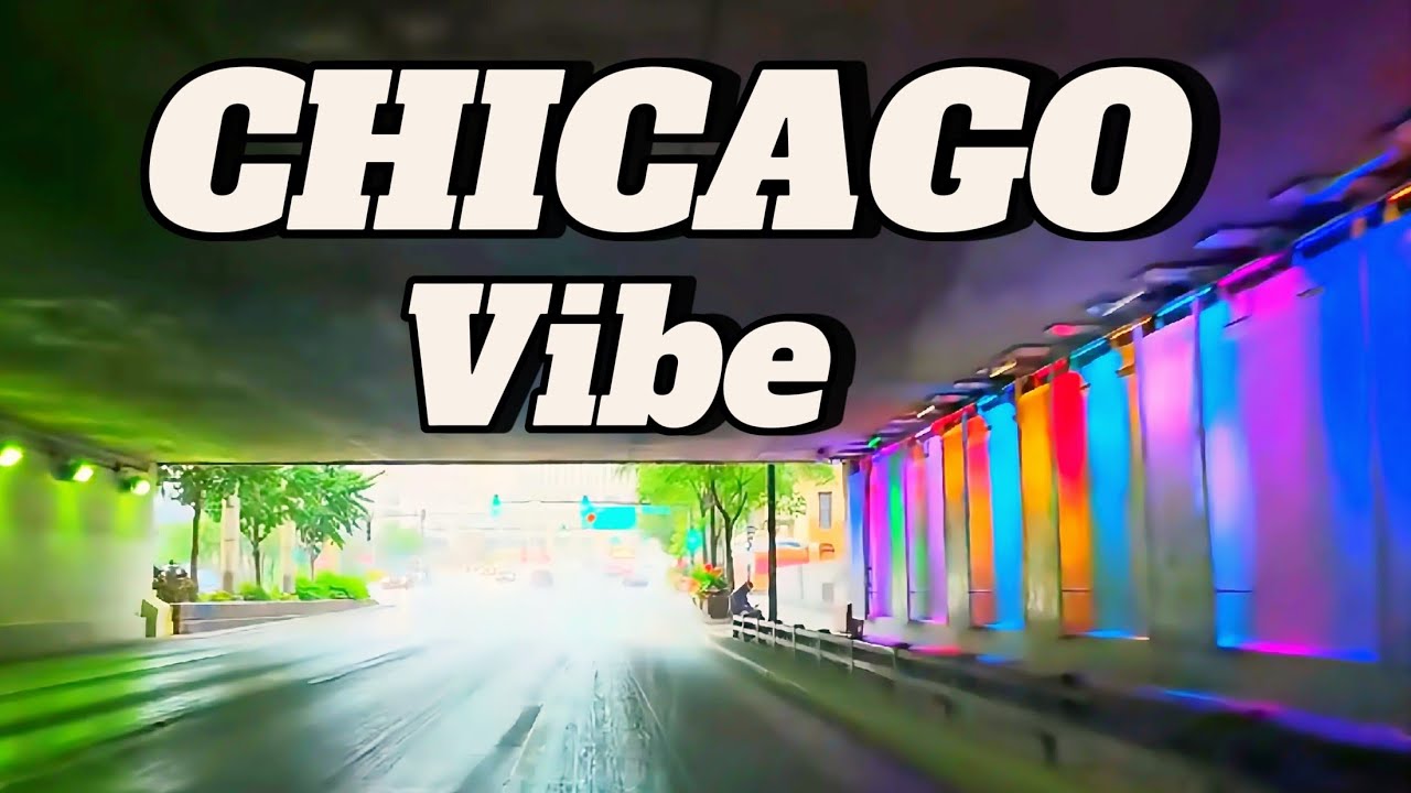 Driving from I-290 Dwight D. Eisenhower Expressway to Wells St, Michigan Av. Rainy