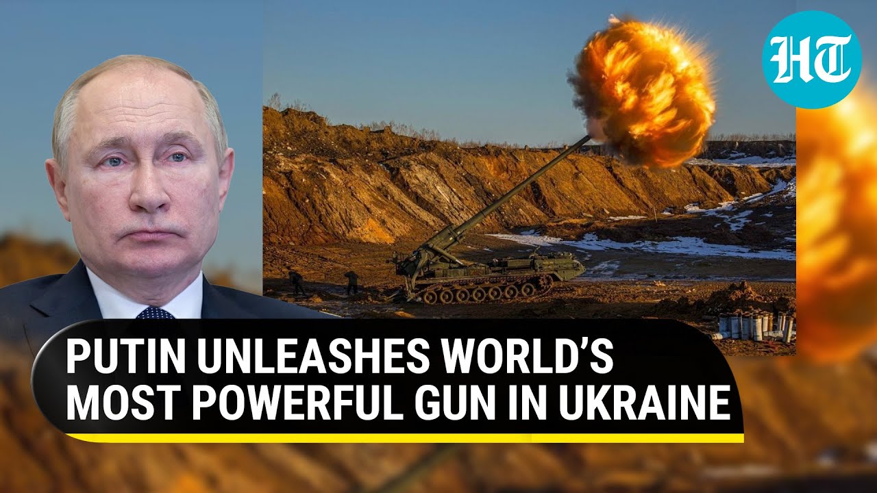 Russia pounds Ukrainian targets with 2S7M Malka; World’s most powerful gun in action