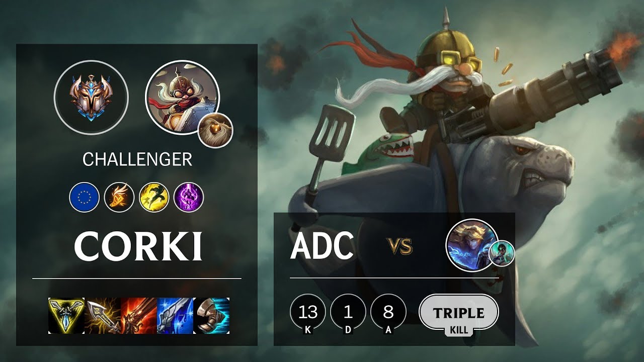 Corki ADC vs Ezreal - EUW Challenger Patch 10.10