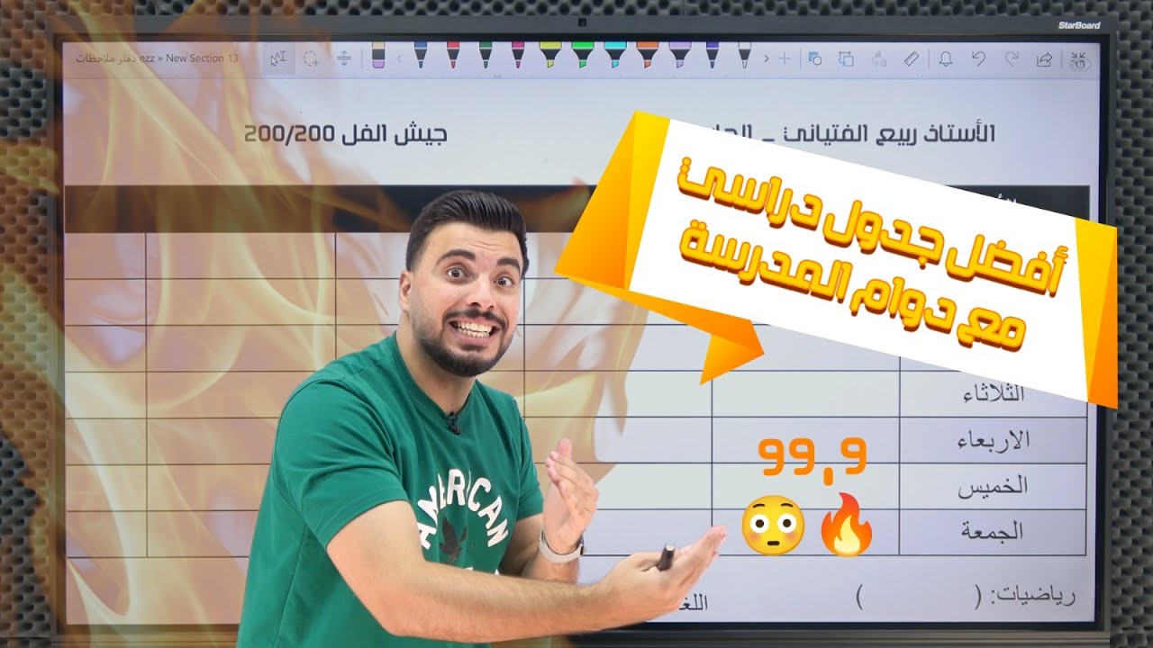 أعظم جدول دراسي مع دوام المدرسة (جدول أوائل المملكة 😳🔥99,9) هنا تصنع الأوائل ||الأستاذ ربيع الفتياني