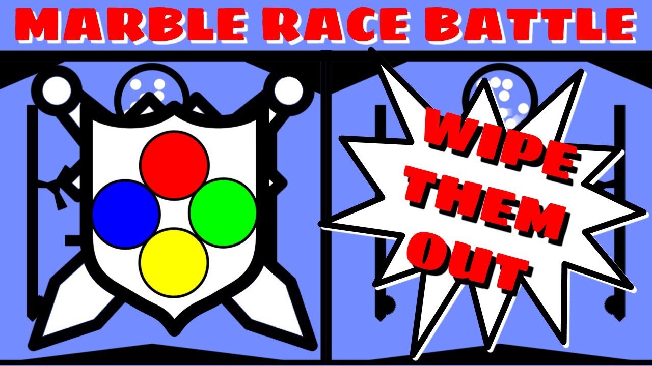 Marble Race Battle : WIPE THEM OUT!!! (by Algodoo)