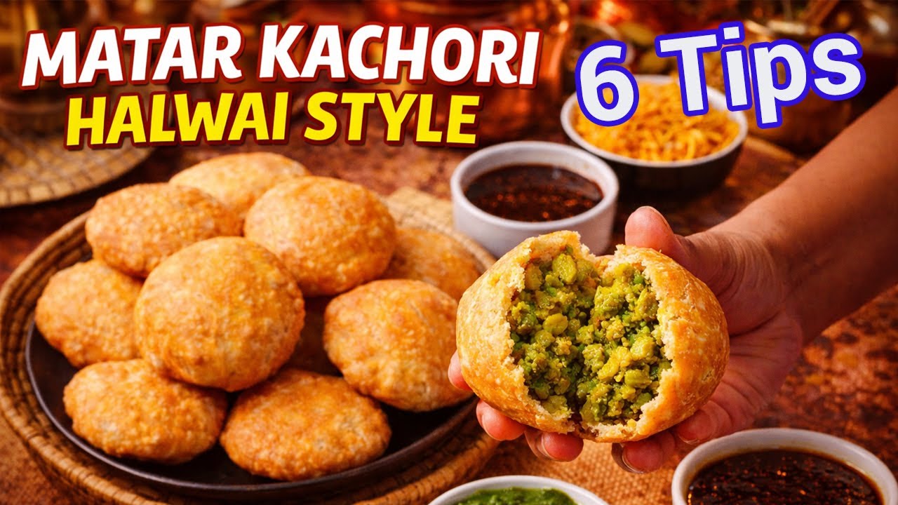 Matar Kachori Recipe with 6 Tips | Peas Kachori Recipe - Classic Halwai Style