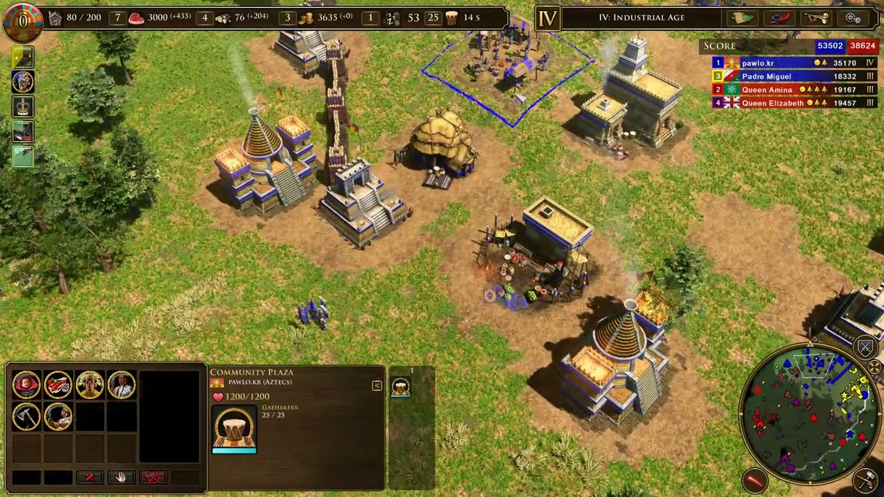 Age of Empires III  Definitive Edition - Potyczki: Aztekowie i Meksykanie kontra Anglia i Afryka 2/2