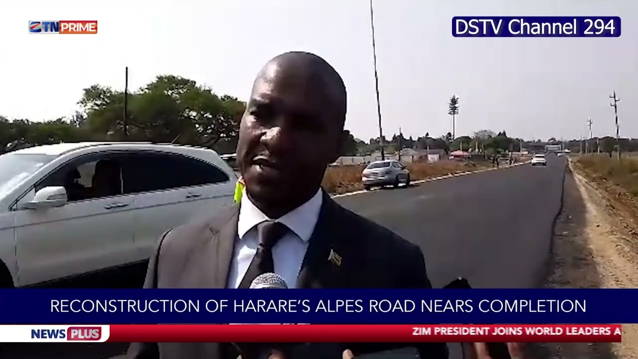 Reconstruction of Harare`s Alpes road near completion.