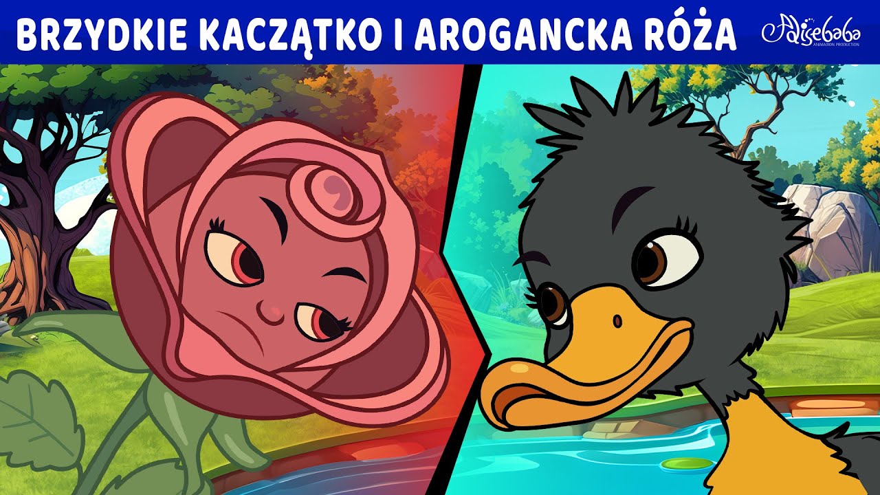 Brzydkie kaczątko i arogancka r&oacute;ża 🌹🦆 |Bajki po Polsku | Bajka i opowiadania na Dobranoc | Kresk&oacute;wka