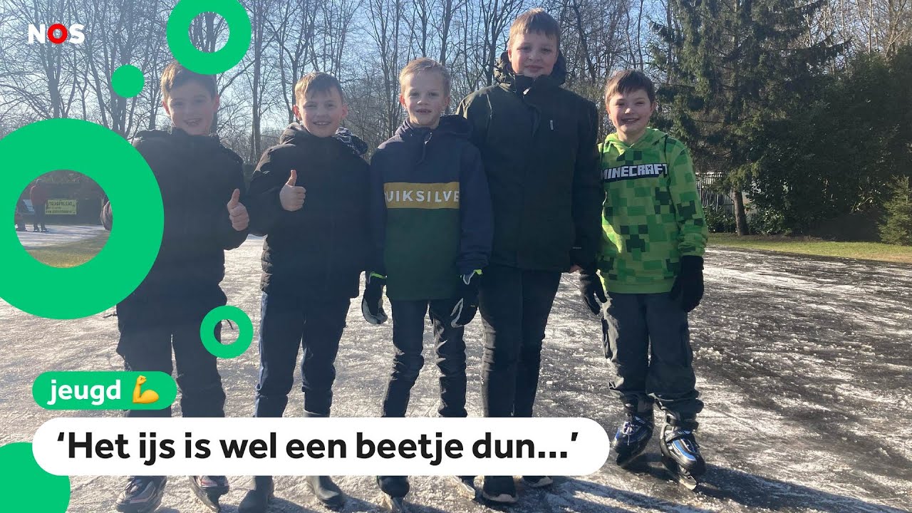 Snel voordat het ijs smelt: schaatsen onder en gaan!