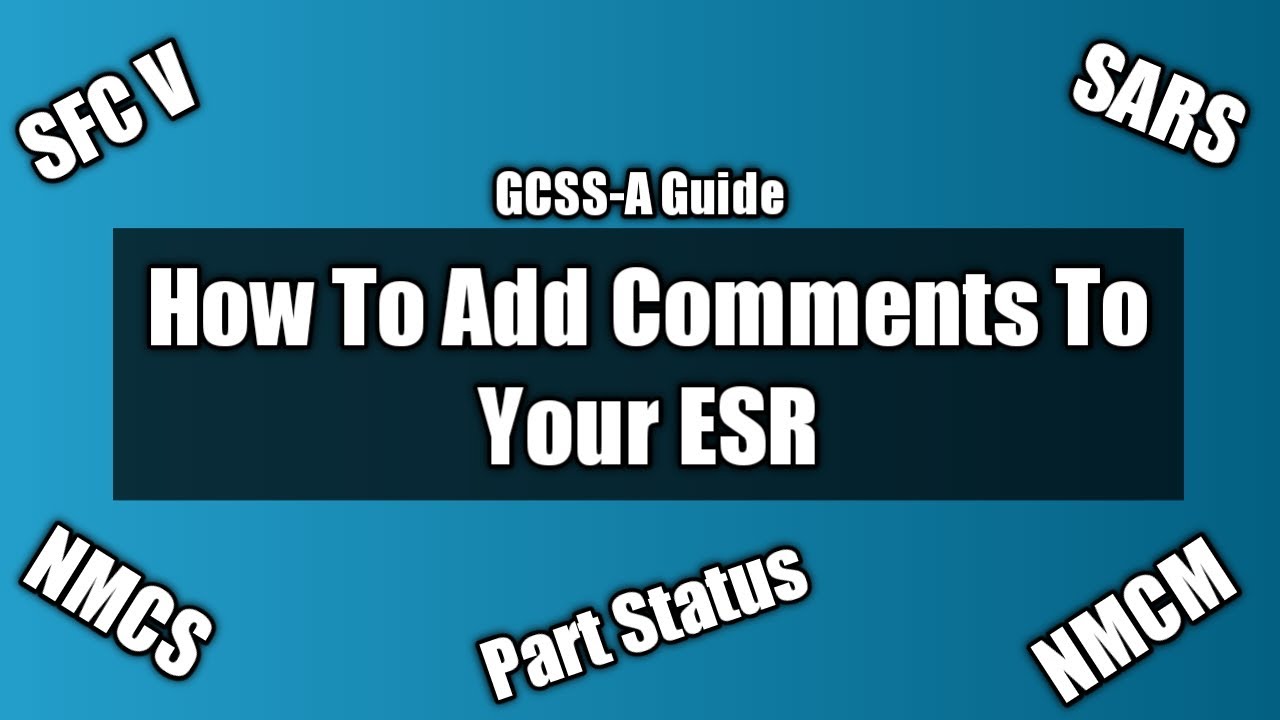 Adding Comments To An ESR