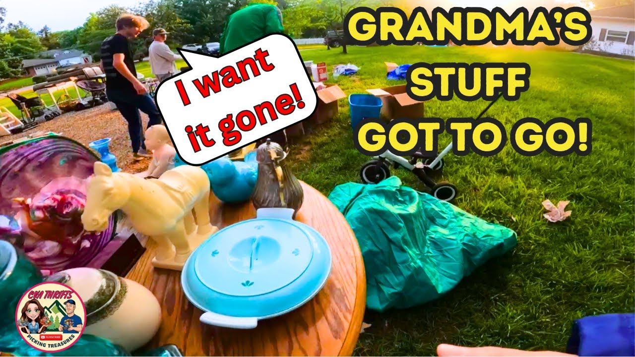 Grandma wasn't GONE Long before they were SELLING Her stuff at This Yard Sale!