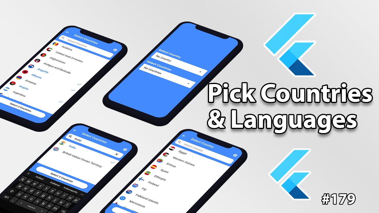 Flutter Tutorial - Single & Multi Selection ListView - Country Code Picker
