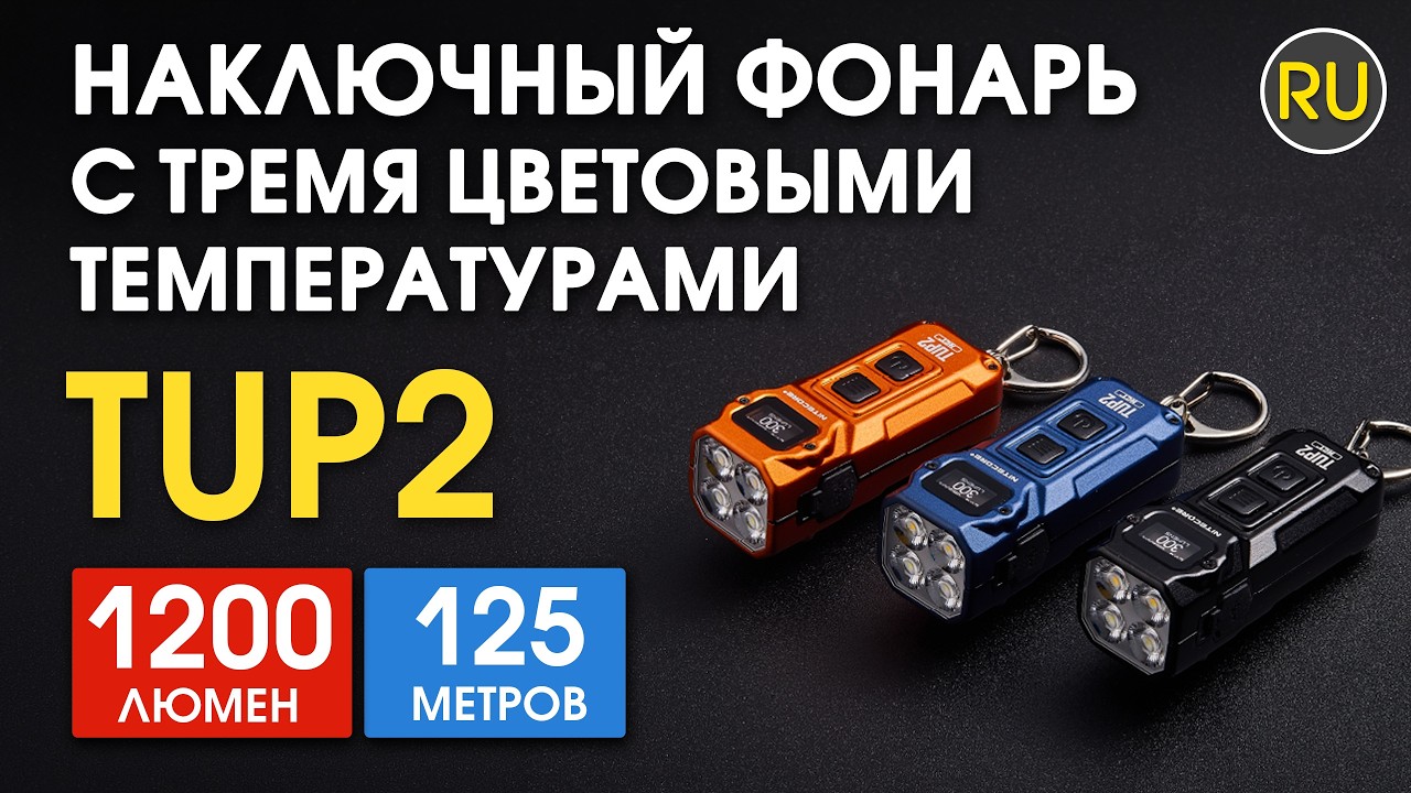 Мощный наключный фонарь Nitecore TUP2 | Официальный обзор