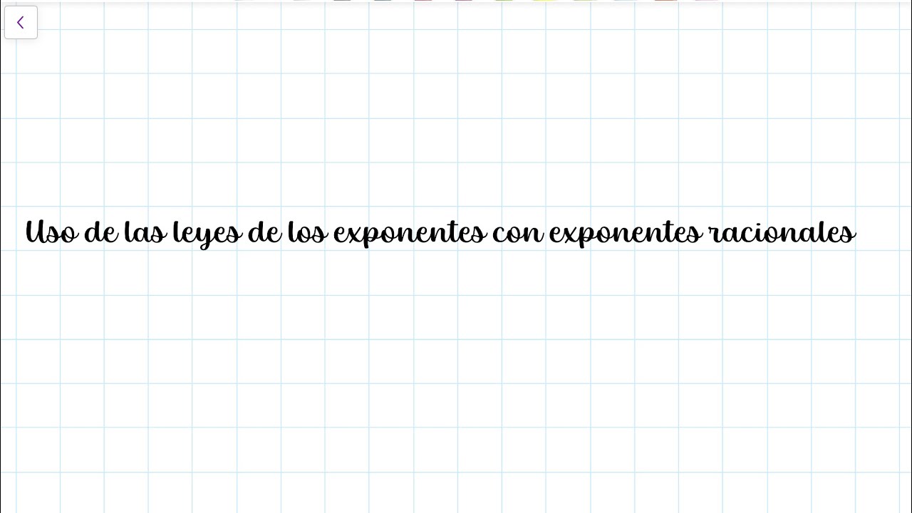 Uso de leyes de exponentes con exponentes racionales. Parte 2